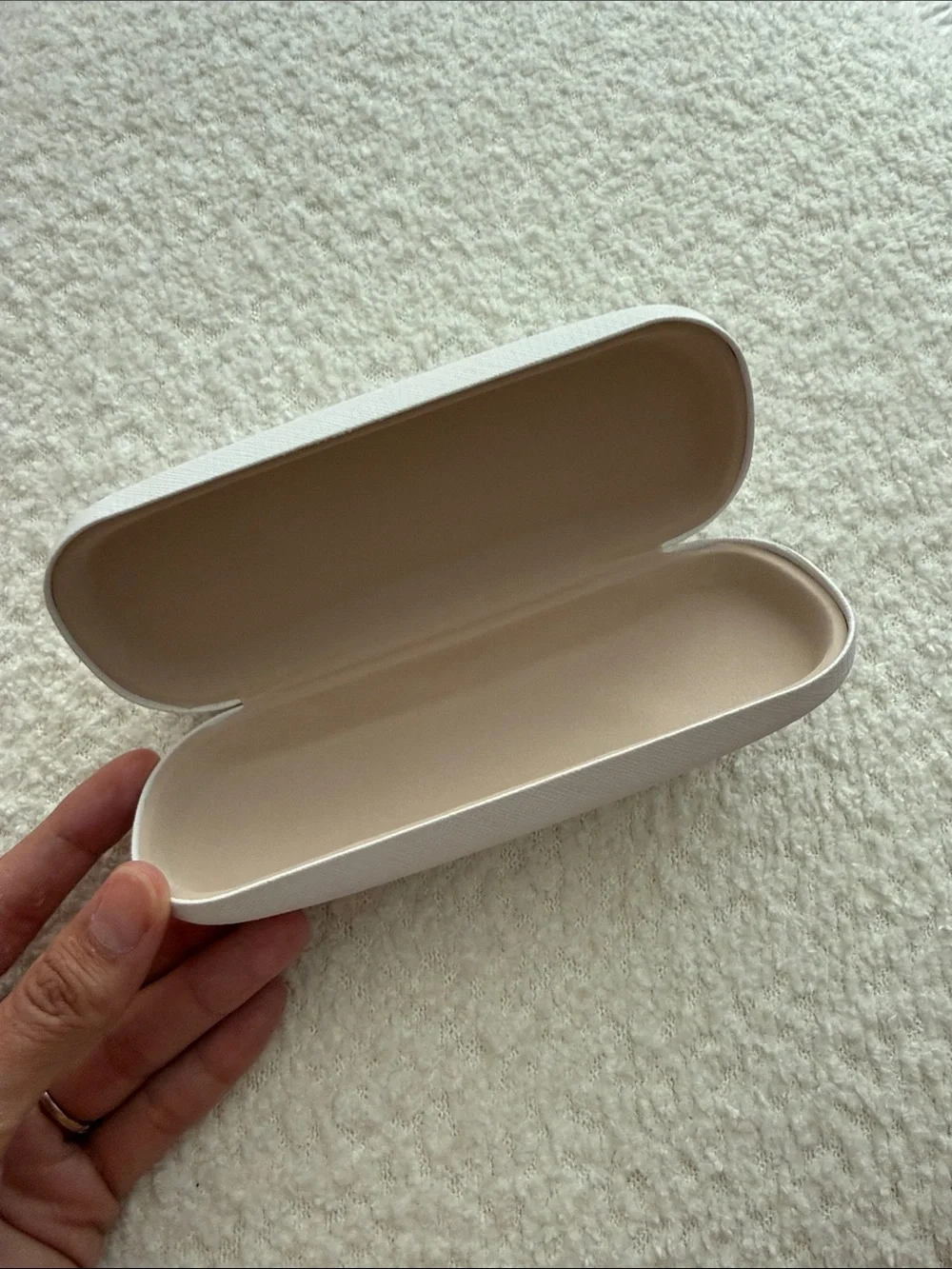 Sanrio White Sunglasses Case with Black Dog Face